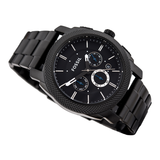 Fossil Machine Chronograph Black Dial Black Steel Strap Watch for Men - FS4552 Buy Now By Fossil