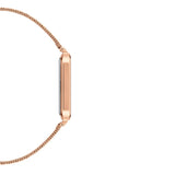 Daniel Wellington Quadro Pressed Melrose White Dial Rose Gold Mesh Strap Watch For Women - DW00100465 Buy Now By Daniel Wellington