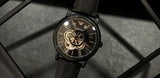 Emporio Armani Luigi Automatic Skeleton Black Dial Black Leather Strap Watch For Men - AR60012 Buy Now By Emporio Armani