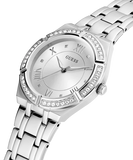 Guess Cosmo Diamonds Silver Dial Silver Steel Strap Watch For Women - GW0033L1 Buy Now By Guess