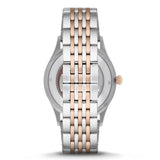 Emporio Armani Meccanico White Dial Two Tone Steel Strap Watch For Men - AR1921 Buy Now By Emporio Armani