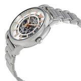 Emporio Armani Meccanico Skeleton Silver Dial Silver Steel Strap Watch For Men - AR1980 Buy Now By Emporio Armani