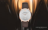 Emporio Armani Modern Slim Analog Silver Dial Brown Leather Strap Watch For Men - AR11163 Buy Now By Emporio Armani
