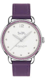 Coach Delancey White Dial Purple Leather Strap Watch for Women - 14502886 Buy Now By Coach