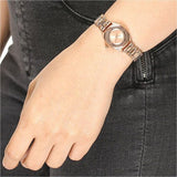 Marc Jacobs Tether Transparent Rose Gold Dial Rose Gold Steel Strap Watch for Women - MBM3417 Buy Now By Marc Jacobs