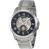 Fossil Grant Skeleton Black Dial Silver Steel Strap Watch for Men - ME3055 Buy Now By Fossil