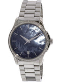 Gucci G Timeless Diamonds Mother of Pearl Blue Dial Silver Steel Strap Unisex Watch - YA126458 Buy Now By Gucci