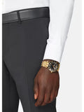 Versace Greca Sport Quartz Black Dial Gold Steel Strap Watch for Men - VEZ300721 Buy Now By Versace