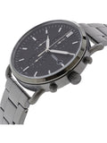 Fossil The Commuter Black Dial Grey Steel Strap Watch for Men - FS5400 Buy Now By Fossil