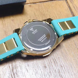 Guess Intrepid 2 Silver Dial Two Tone Rubber Strap Watch For Women - W0325L4 Buy Now By Guess