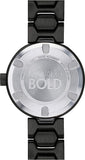 Movado Bold Crystals Black Dial Black Steel Strap Watch for Women - 3600576 Buy Now By Movado