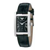 Emporio Armani Classic Black Dial Black Leather Strap Watch For Women - AR0144 Buy Now By Emporio Armani
