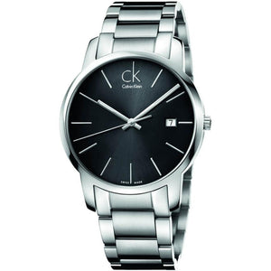 Calvin Klein City Date Black Dial Silver Steel Strap Watch for Men - K2G2G143 Buy Now By Calvin Klein