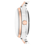 Marc Jacobs Tether Transparent White Dial Two Tone Steel Strap Watch for Women - MBM3418 Buy Now By Marc Jacobs