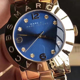 Marc Jacobs Amy Blue Dial Gold Steel Strap Watch for Women - MBM3303 Buy Now By Marc Jacobs