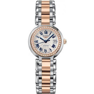 Longines PrimaLuna Automatic Diamond 26.5mm Silver Dial Two Tone Steel Strap Watch for Women - L8.111.5.79.6 Buy Now By Longines