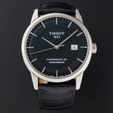 Tissot T Classic Luxury Powermatic 80 Black Dial Black Leather Strap Watch For Men - T086.408.16.051.00 Buy Now By Tissot