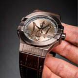 Maserati Potenza Brown Dial Brown Leather Strap Watch For Men - R8851108011 Buy Now By Maserati