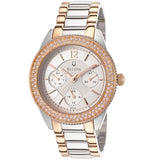 Bulova Crystal Collection Silver Dial Two Tone Steel Strap Watch for Women - 98N100 Buy Now By Bulova