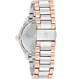 Bulova Crystal Collection Silver Dial Two Tone Steel Strap Watch for Women - 98N100 Buy Now By Bulova