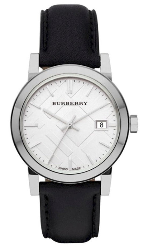 Burberry The City Silver Dial Black Leather Strap Watch for Women - BU9106 Buy Now By Burberry
