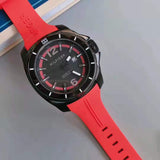 Tommy Hilfiger Windsurf Black Dial Red Rubber Strap Watch for Men - 1791112 Buy Now By Tommy Hilfiger