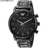 Emporio Armani Luigi Chronograph Black Dial Black Steep Strap Watch For Men - AR11045 Buy Now By Emporio Armani