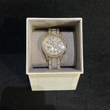 Michael Kors Ritz Three-Hand Glitz Crystals Gold Dial Gold Steel Strap Watch for Women - MK6747 Buy Now By Michael Kors