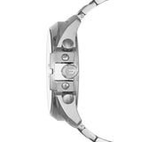 Diesel Mega Chief Chronograph Black Dial Silver Steel Strap Watch For Men - DZ4308 Buy Now By Diesel