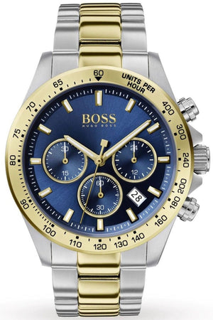 Hugo Boss Hero Blue Dial Two Tone Steel Strap Watch for Men - 1513767 Buy Now By Hugo Boss