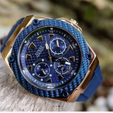 Guess Legacy Blue Dial Blue Silicone Strap Watch For Men - W1049G2 Buy Now By Guess
