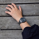 D1 Milano Ultra Thin Re-Gun Black Dial Gray Steel Strap Watch for Men - D1-UTBJ41 Authentic Buy Shop Now