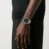 D1 Milano Ultra Thin Green Dial Silver Steel Strap Watch for Men - D1-UTBJ37 Authentic Buy Shop Now