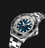 Breitling Superocean Automatic 44mm Blue Dial Silver Steel Strap Watch for Men - A17376211C1A1 Buy Now By Breitling