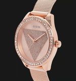 Guess Tri Glitz Quartz Diamonds Rose Gold Dial Rose Gold Mesh Bracelet Watch For Women - W1142L4 Buy Now By Guess