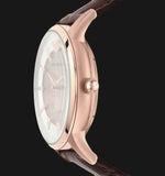 Emporio Armani Meccanico Automatic Silver Dial Brown Leather Strap Watch For Men - AR60039 Buy Now By Emporio Armani