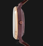 Fossil Vintage Muse Automatic Skeleton Maroon Dial Maroon Leather Strap Watch for Women - ME3137 Buy Now By Fossil