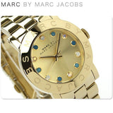 Marc Jacobs Amy Dexter Gold Dial Gold Steel Strap Watch for Women - MBM3215 Buy Now By Marc Jacobs