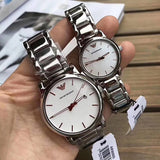 Emporio Armani Quartz White Dial Silver Steel Strap Watch For Men - AR90000 Buy Now By Emporio Armani