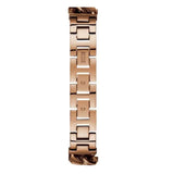 Guess Vanity Diamonds Silver Dial Gold Steel Strap Watch for Women - W1030L4 Buy Now By Guess