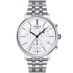 Tissot Carson Premium White Dial Silver Steel Strap Watch For Men - T122.417.11.011.00 Buy Now By Tissot