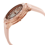 Michael Kors Runway Three Hand Crystal Pave Dial Pink Rubber Strap Watch For Women - MK6854 Buy Now By Michael Kors