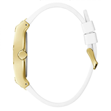 Guess Phoenix Multifunction Gold Dial White Leather Strap Watch for Men - GW0202G6 Buy Now By Guess