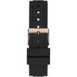 Guess Solstice Diamonds Black Mother of Pearl Dial Black Rubber Strap Watch for Women - GW0113L2 Buy Now By Guess
