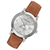 Burberry The City Silver Dial Brown Leather Strap Watch for Men - BU9904 Buy Now By Burberry