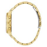 Guess Moonlight Multi Function Diamonds Gold Dial Gold Steel Strap Watch for Women - GW0320L2 Buy Now By Guess