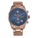 Hugo Boss Skymaster Blue Dial Brown Steel Strap Watch for Men - 1513788 Buy Now By Hugo Boss