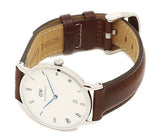 Daniel Wellington Dapper Bristol White Dial Brown Leather Strap Watch For Women - DW00100098 Buy Now By Daniel Wellington