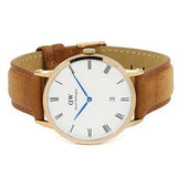 Daniel Wellington Dapper Durham White Dial Brown Leather Strap Watch For Men - DW00100115 Buy Now By Daniel Wellington