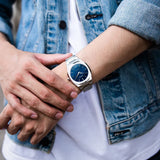 D1 Milano Ultra Thin Blue Dial Silver Steel Watch for Men - D1-UTBJ03 Authentic Buy Shop Now